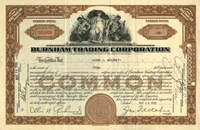 Burnham Trading Corporation - Stock Certificate